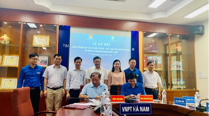 VNPT và Tỉnh đoàn Hà Nam ký kết thỏa thuận hợp tác về viễn thông - CNTT và truyền thông giai đoạn 2023-2027